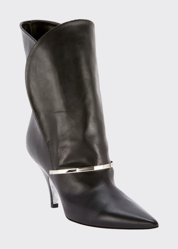 Smooth Leather Booties