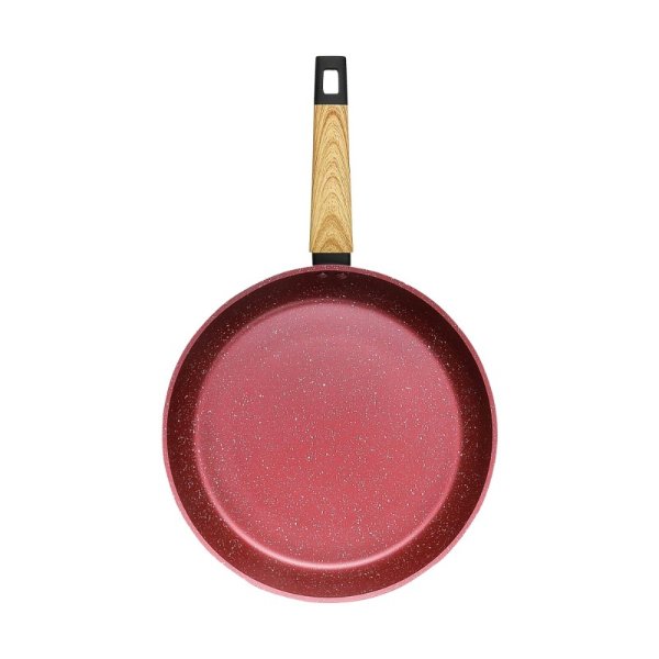CONCORD Art of Cooking 12" Granite Nonstick Coated Cast Aluminum Frying Pan Induction Compatible #Canyon Red