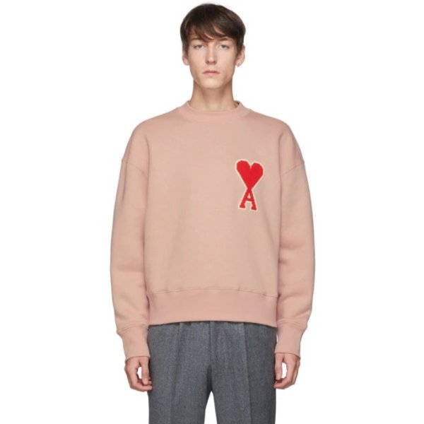 Pink Fleece AMI Heart Sweatshirt