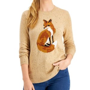 超后一天：Macys 毛衣热卖 封面小狐狸毛衣$31，Tommy泰迪毛衣$46