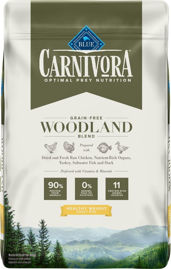 Carnivora Woodland Blend Healthy Weight Grain-Free Adult Dry Dog Food, 22-lb bag - Chewy.com