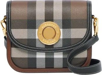 Small Note Check Coated Canvas Satchel