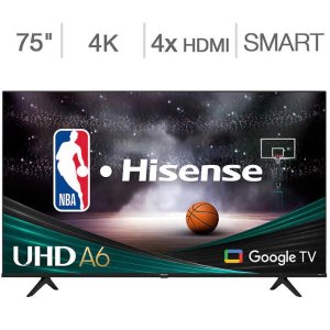 Hisense 75" Class A65K Series 4K UHD LED LCD TV