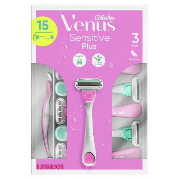Venus Sensitive Plus 刮毛刀 15个装