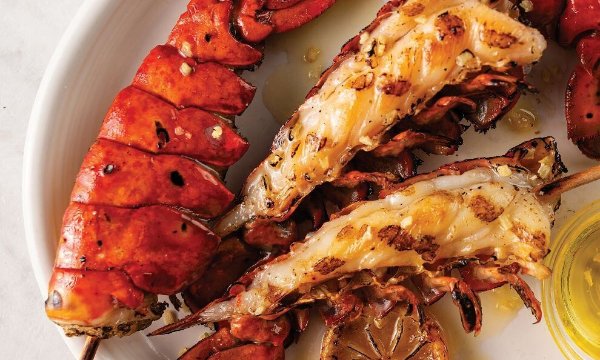 4 (1.75 oz.) Split Lobster Tail Skewers