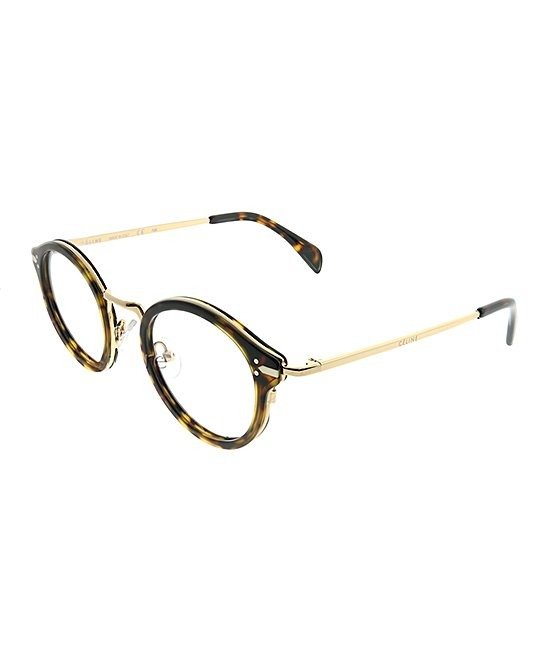 Gold & Havana Round Eyeglasses