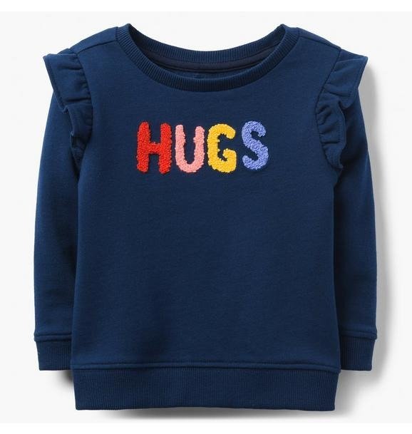 Hugs Ruffle Sweatshirt
