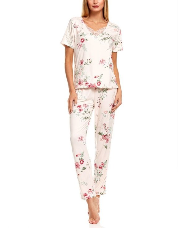 Patricia Floral-Print Pajama Set