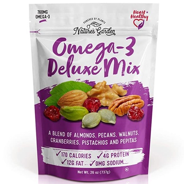 Omega-3 Deluxe Nut Mix, 26 oz (Pack of 1)