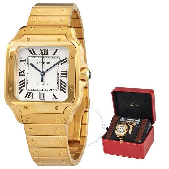 Santos 18kt 黄金男士手表