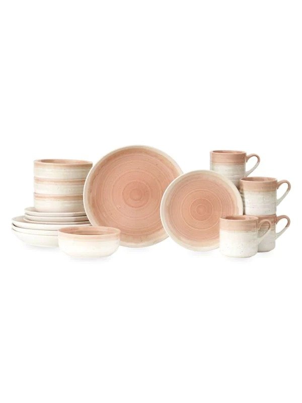 16-Piece Ceramic Ombre Dinnerware Set