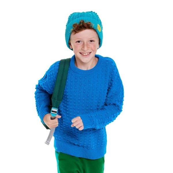 Kids' Textured Sweater - LEGO® Collection x Target Blue