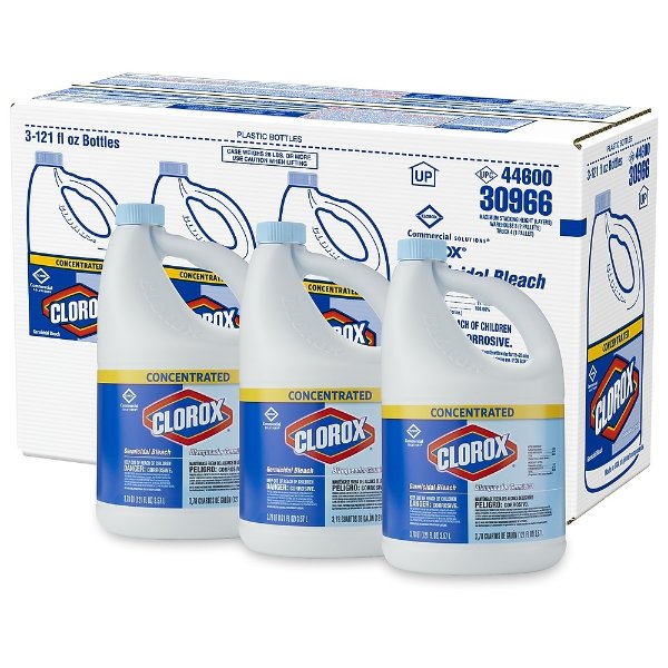 Commercial SolutionsGermicidal Bleach, Concentrated, 121 Ounce Bottles, 3 Bottles/Case (30966)