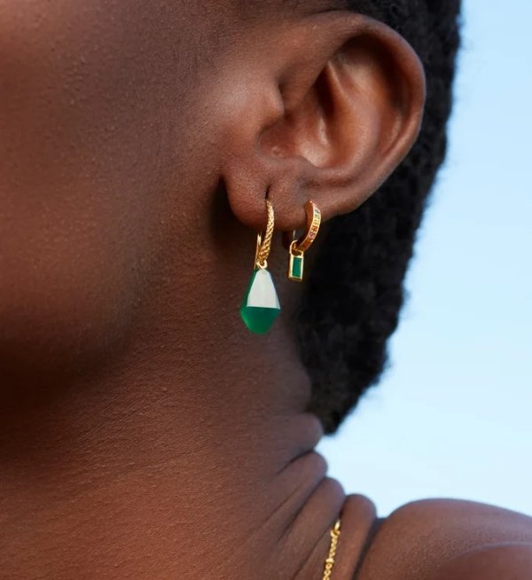 Doina Gemstone Wire Earrings | Monica Vinader