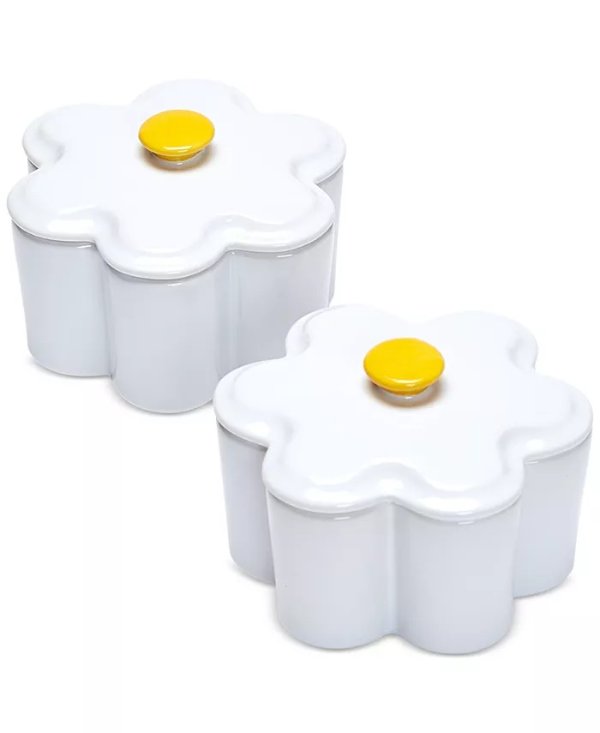 2-Pc. Set Stoneware Daisy Cocottes, Created for Macys