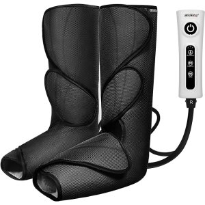 cincom10% couponLeg Massager for Foot Calf Air Compression Leg Wraps with Portable Handheld Controller - 2 Modes & 3 Intensities (Black)