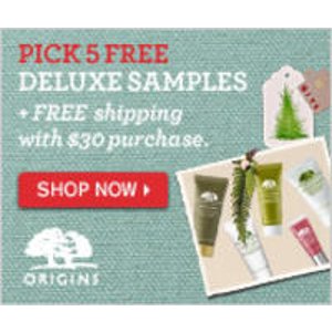 with Any $30 Order or More @ Origins