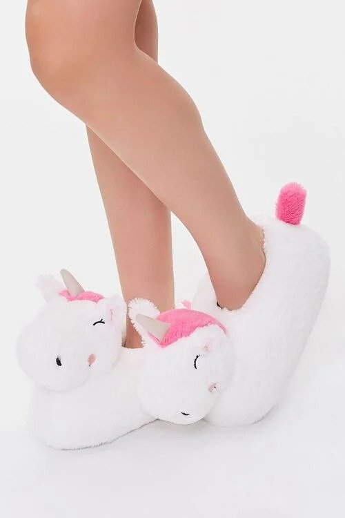 Plush Unicorn Indoor Slippers