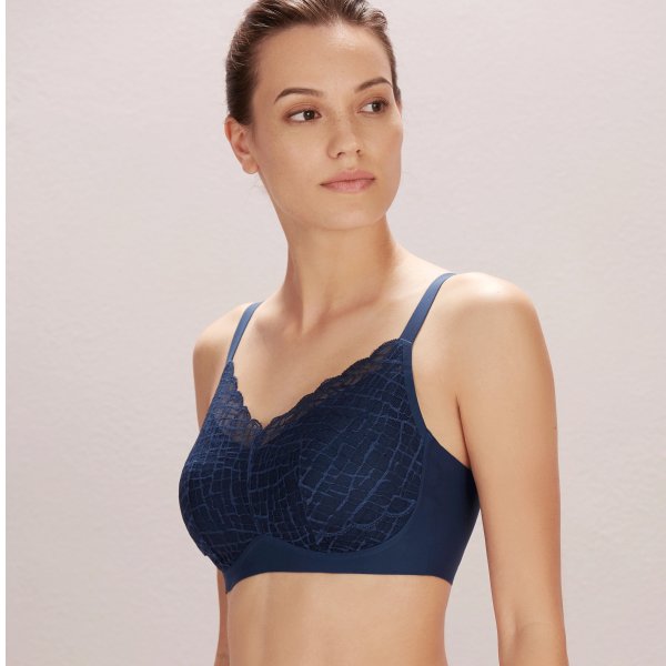 Unlined Full Coverage Vein Lace Bra