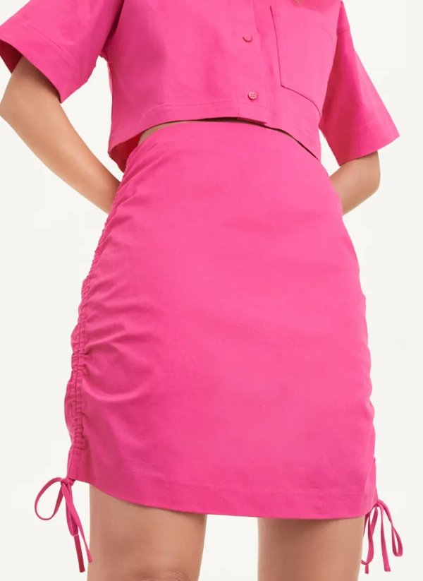 Ruched Mini Skirt - DKNY