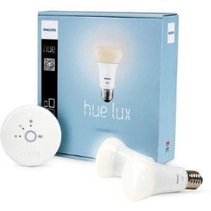 Philips 453761 Hue Lux 60W Equivalent A19 LED Personal Wireless Lighting Starter Kit (White only), 1st Generation, Works with Alexa