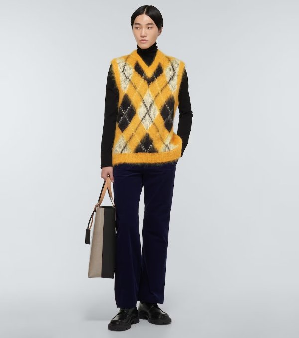 Mohair wool-blend vest