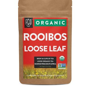 Organic Rooibos Loose Leaf Tea Brew 50 Cups Raw from South Africa 4oz / 113g