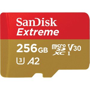 SanDisk 256GB Extreme microSDXC V30 U3 A2 存储卡