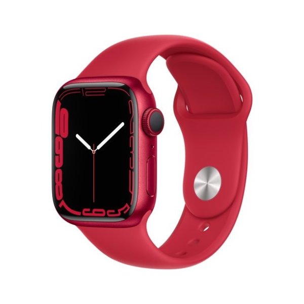 Watch Series 7 GPS, 41mm (PRODUCT)RED Aluminum Case with (PRODUCT)RED Sport Band - Regular