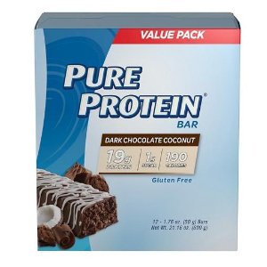 Pure Protein Dark Chocolate Coconut Protein Bar - 12 Count