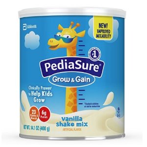 PediaSure Grow & Gain Non-GMO Chocolate Shake Mix Powder, Nutrition Shake for Kids, 14.1 oz, 6 Count & More@ Amazon