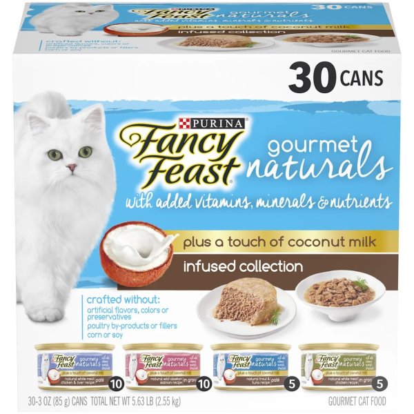 Gourmet Naturals Plus Coconut Milk Infused Collection Gravy Wet Cat Food Variety Pack, 3 oz., Count of 30 | Petco