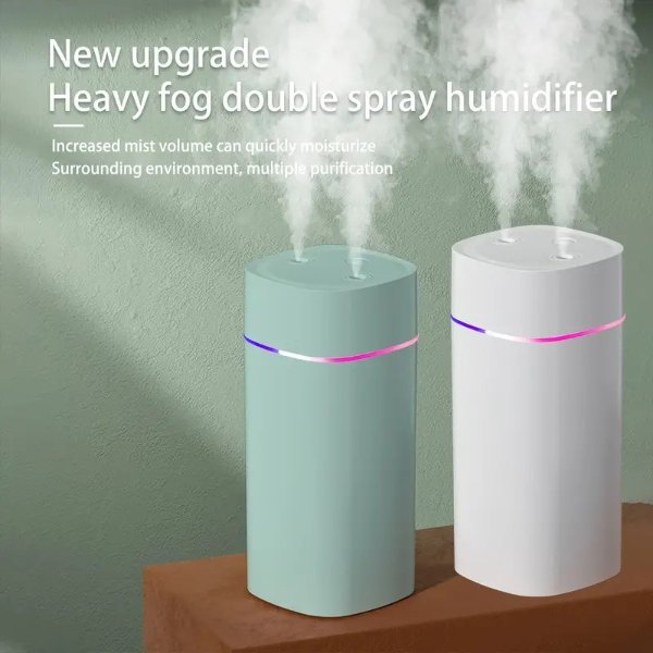 Portable Mist Humidifier 600ml Small Desk Cool Mini Humidifier With Colorful Night Light Usb Personal Desktop Humidifiers For Office Bedroom Travel Plants Auto Shut Off Dual Humidification Mode Super Quiet - Appliances - Temu