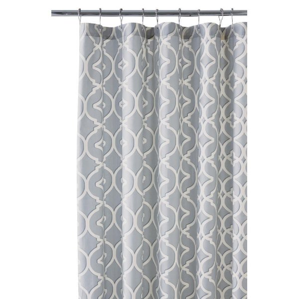 Nuri 72 in. Shower Curtain in Pewter-9848600290 - The Home Depot