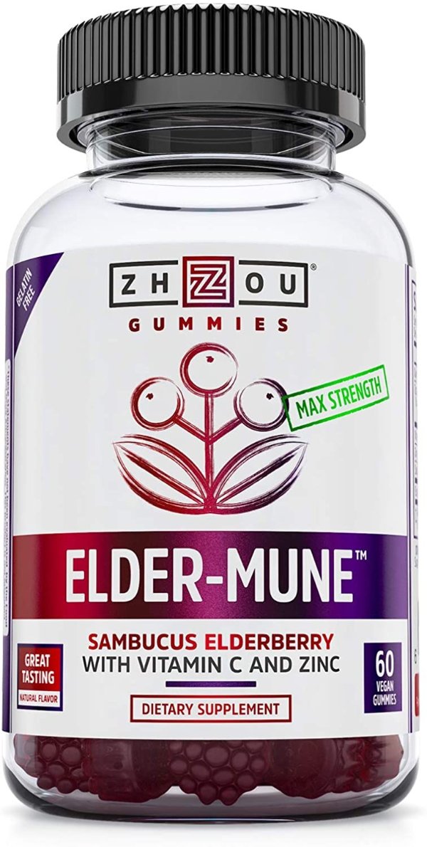 Zhou Nutrition Elder-Mune Sambucus Elderberry Gummies