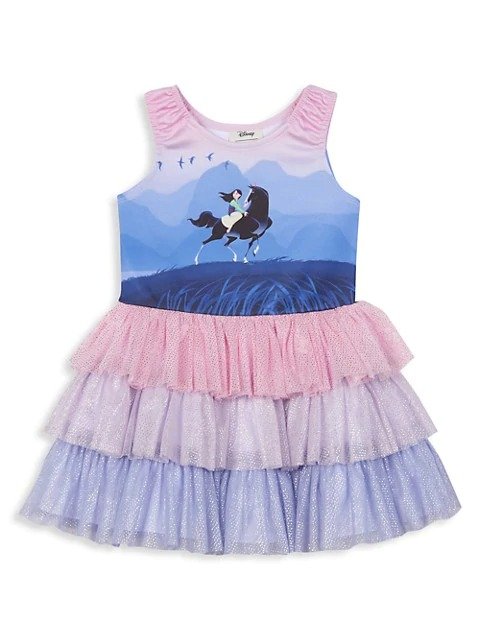 Little Girl's & Girl's Disney x Pippa & Julie Mulan Tiered Tutu Dress