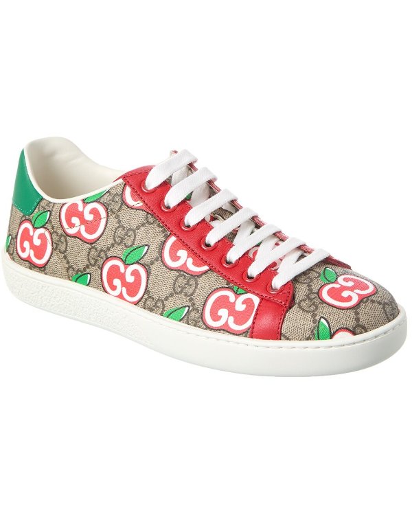 Ace Apple GG Supreme Canvas & Leather Sneaker