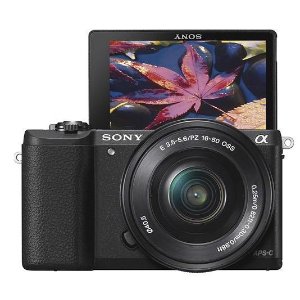 (Open-box) Sony a5100 16-50mm Interchangeable Lens Camera with 3-Inch Flip Up LCD
