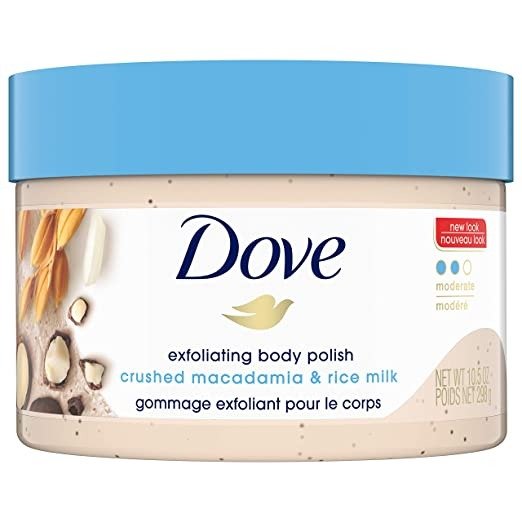 Exfoliating Body Polish Body Scrub To Help Revive Dry, Dull Skin Macadamia & Rice Milk Polishes and Nourishes Your Skin 10.5 oz