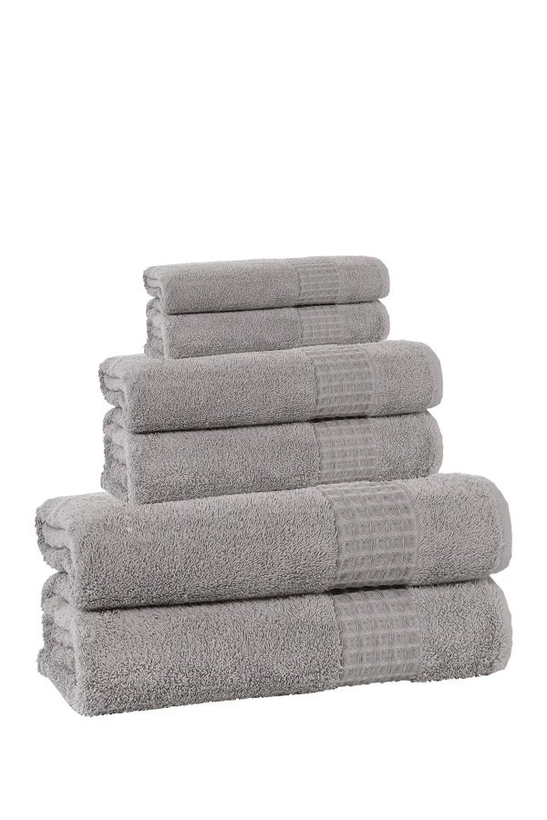 Ela Turkish Cotton 6-Piece Towel Set