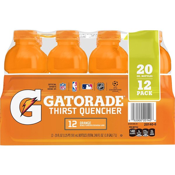 Thirst Quencher, Orange, 12 Count, 20 oz Bottles