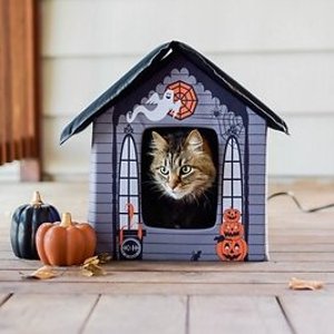 K&H Pet Products Haunted Halloween Outdoor Heated Cat House