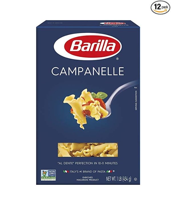 Pasta, Campanelle, 16 Ounce (Pack of 12)
