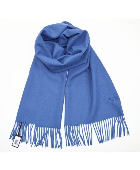 雾蓝色纯色围巾