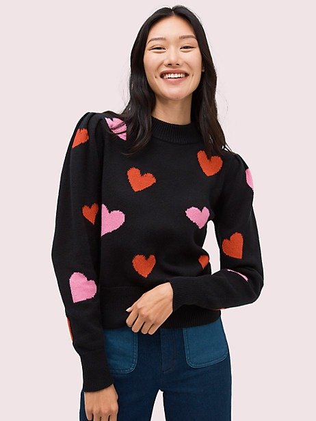 hearts mockneck sweater