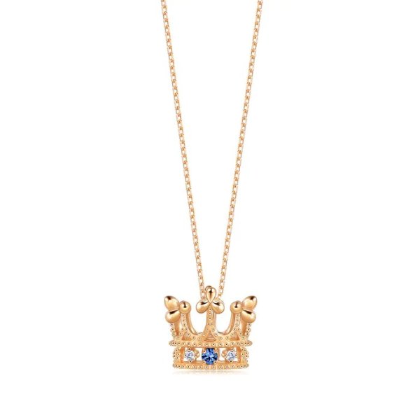 V&A Bless' 18K Gold Sapphire Crown Necklace | Chow Sang Sang Jewellery eShop