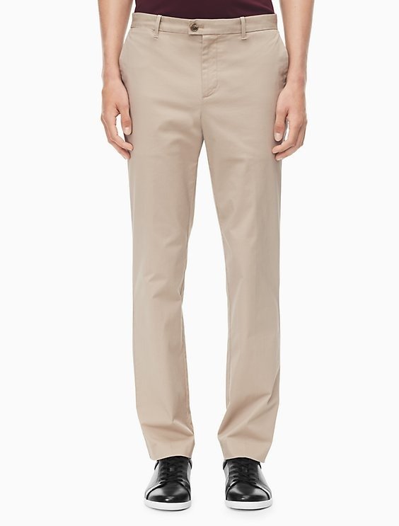 new essentials classic fit solid stretch chino pants