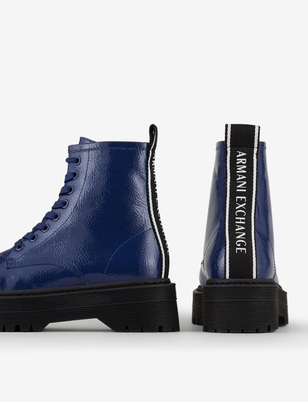 PATENT LEATHER COMBAT BOOTS, Boots for Women | A|X Online Store