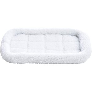 AmazonBasics Faux-Sherpa Padded Bolster Pet Bed