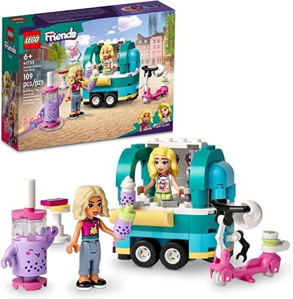 Friends Mobile Bubble Tea Shop 41733 Building Toy Set for Kids, Boys, and Girls Ages 6+ (109 Pieces)